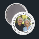 45th Wedding Anniversary Add Your Own Couple Photo Magnet<br><div class="desc">This elegant wedding anniversary design can be personalized with the a special photo of the couple,  their names and the date of the anniversary.</div>