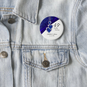 45th Wedding Anniversary Design 2 Inch Round Button