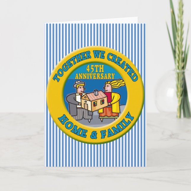45th Wedding Anniversary Gifts Card (Front)