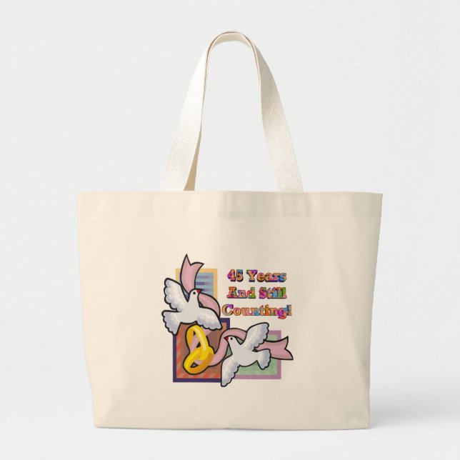 45th wedding anniversary gt large tote bag (Front)