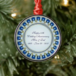 45th Wedding Anniversary Ornament