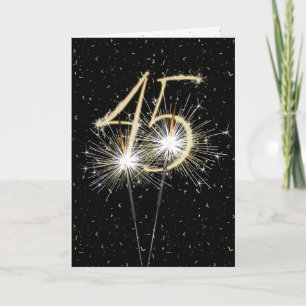 45th wedding anniversary sparklers card