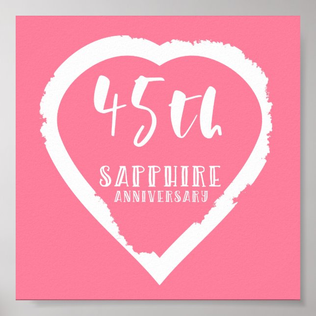 45th wedding anniversary traditional sapphire poster (Front)
