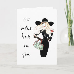 **45th & YOU ARE FABULOUS** ALWAYS! BIRTHDAY CARD