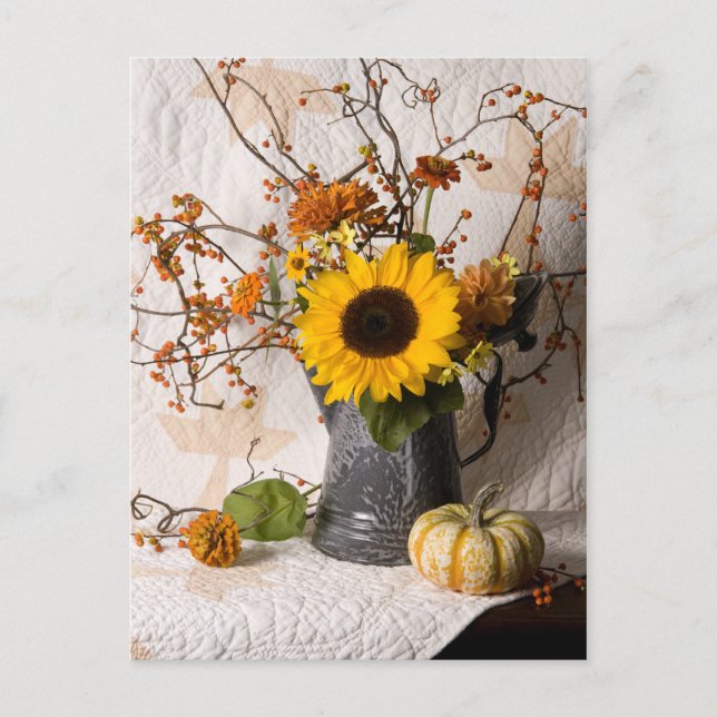 4663 Carte postale florale d'automne (Devant)