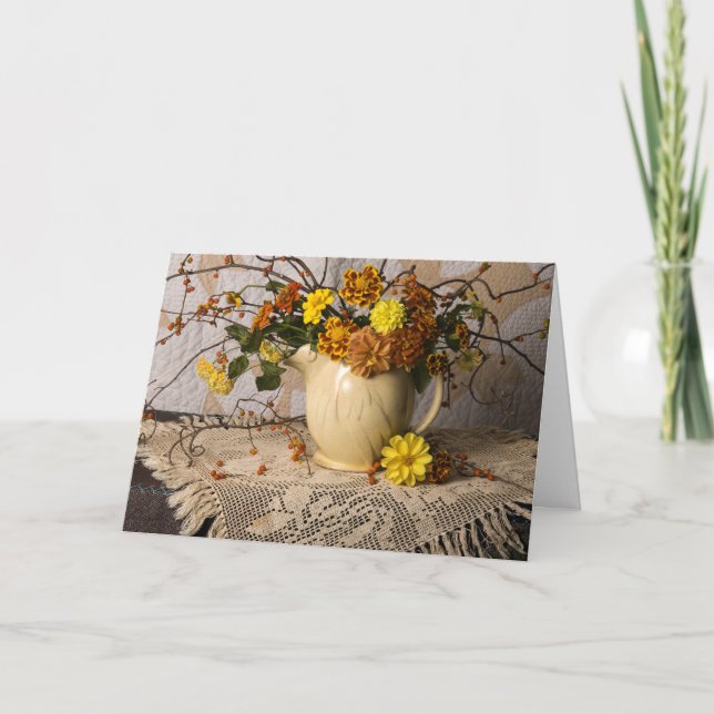 4692 Autumn Floral Birthday Card (Front)
