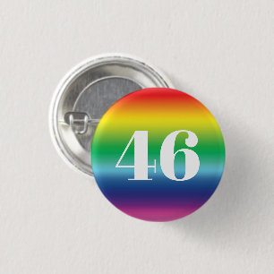 "46" Biden President, Biden Harris 2020 lgbtq lgbt 1 Inch Round Button