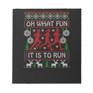 46.Christmas Gift Idea for Runners Oh What Fun It Notepad