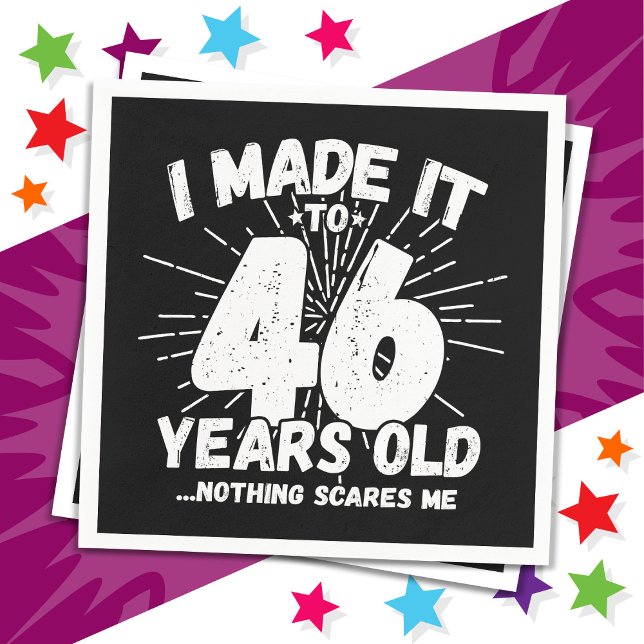 46 Year Old Sarcastic Meme Funny 46th Birthday Napkin (Creator Uploaded)