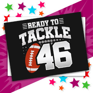 46 Year Old Tackle Football Party 46th Birthday Postcard