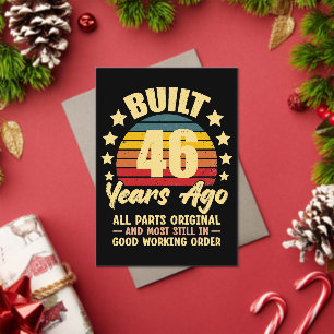 46 Years Ago All Parts Original 46th Birthday Acrylic Invitations