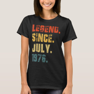 46th Birthday 46 Years Old Legend Since July 1976 T-Shirt