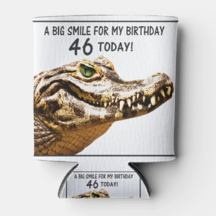 46th Birthday Alligator Smile Can Cooler