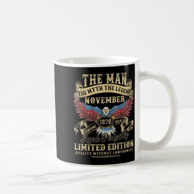 46th Birthday November 1979 Men Funny 46 Years Old Coffee Mug (Right)