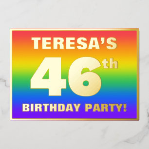 46th Birthday Party: Fun, Colourful Rainbow Patter
