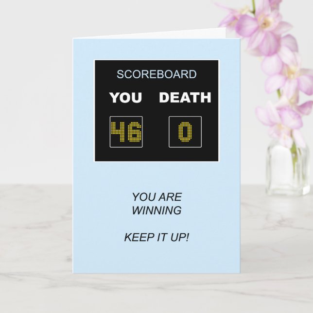46th Birthday Scoreboard Card (Orchid)