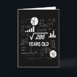 46th Birthday Square Root Math 46 Years Old Bday Card<br><div class="desc">Birthday Design For anyone who's horoscope say difficult & Stubborn But totally worth.Wear it with pride at work,  school gym perfect to pair with shorts,  leggings or jeans for a casual yet trendy Look</div>