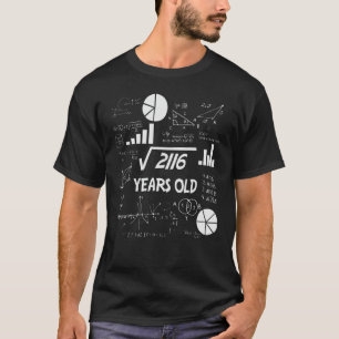 46th Birthday Square Root Math 46 Years Old Bday T-Shirt