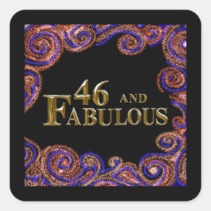 46th Birthday  Square Sticker