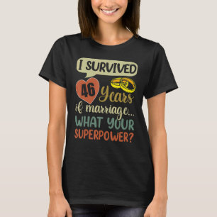 46th Marriage Anniversary Couples I Survived 46 Y T-Shirt
