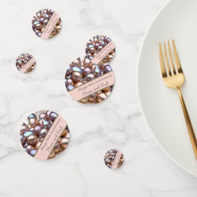 46th Wedding Anniversary Ceramic Ornament Confetti (Group)