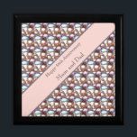46th Wedding Anniversary editable Gift Box<br><div class="desc">This lovely anniversary gift box is the perfect choice for a couples 46th Wedding Anniversary. There is no suggested theme for this anniversary but popular choices are poetry and pearls. With this in mind I have featured fresh water pearls in the design with a banner and editable text so it...</div>