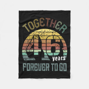 46th Years Wedding Anniversary For Couples Matchin Fleece Blanket