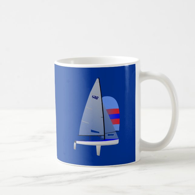 470  Racing Sailboat onedesign Olympic Class Coffee Mug (Right)
