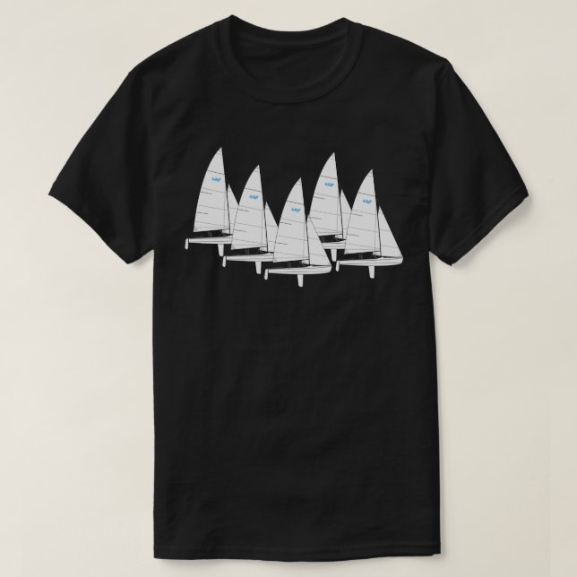 470 Sailboats Racing T-Shirt (Design Front)