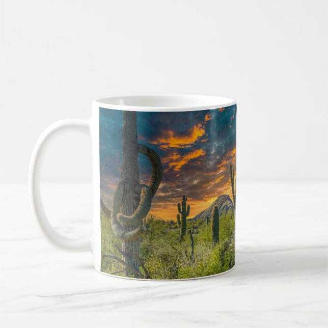4792-2-Desert Landscape at Sunset Coffee Mug (Left)