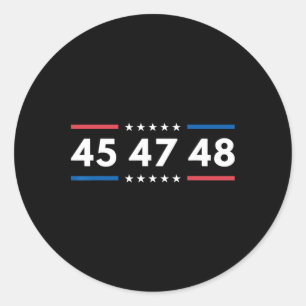 47-48 Number 47 Jersey 45th Anniversary 4th Of Jul Classic Round Sticker