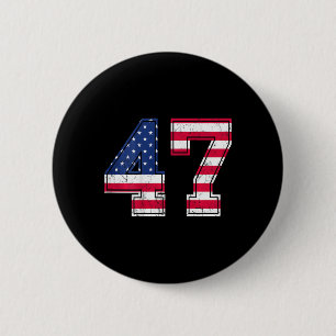 47 Birthday Shirt Usa Flag Sports Team Jersey Ck N 2 Inch Round Button