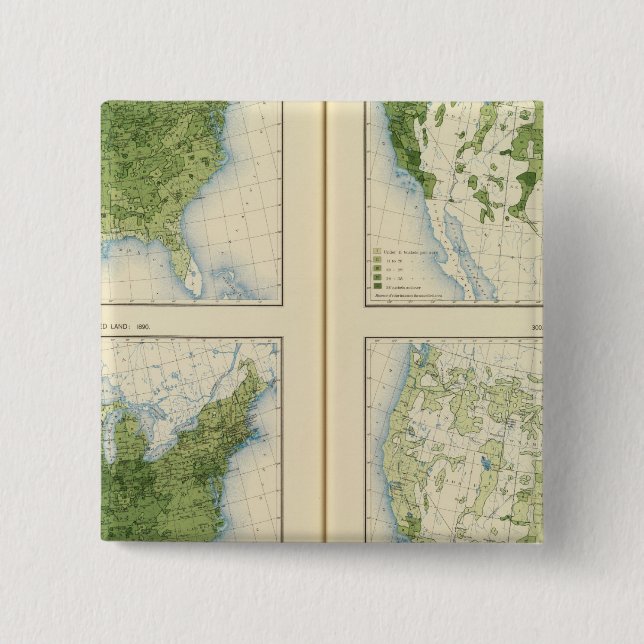 47 Corn 1890 2 Inch Square Button (Front)