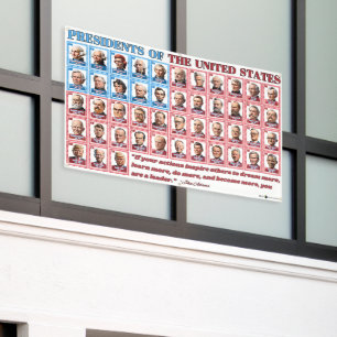 47 Dessin des présidents américains Trump Bannière