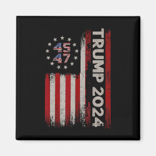 47 Donald Trump 2024 American Flag 2024 Election  Magnet