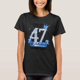 47 & Fabulous I Blue White Party Group Candid Phot T-Shirt