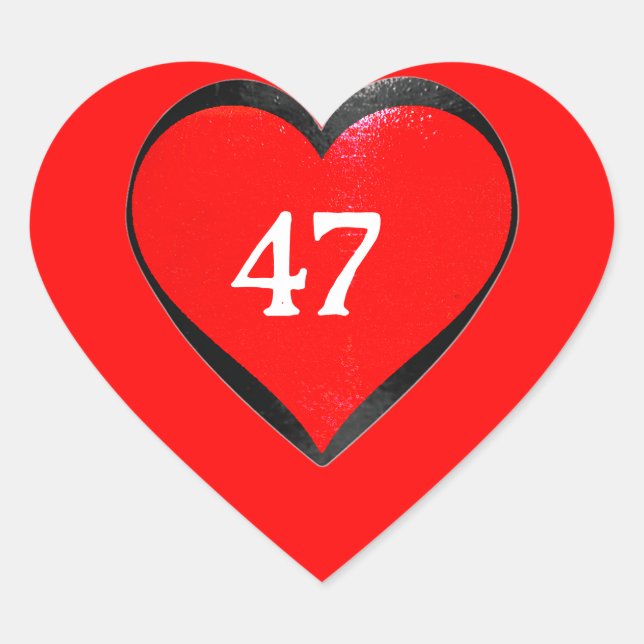 47 HEART STICKER (Front)