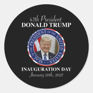 47 President Donald Trump Inauguration Day 2025 Me Classic Round Sticker