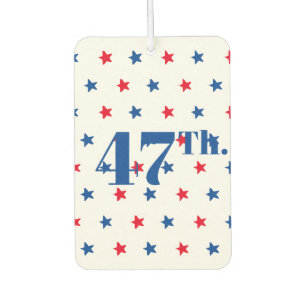 47 President red white and blue stars patriotic Air Freshener