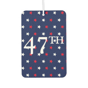 47 President red white navy blue stars patriotic Air Freshener