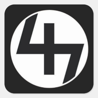 47 Sticker noir/noir