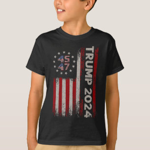 47 Trump 2024 American Flag (on Back) 1 T-Shirt