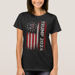 47 Trump 2024 American Flag (on Back) 1 T-Shirt
