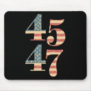 47 Trump 2024 Vintage Flag Support Trump 45 47 Wom Mouse Pad