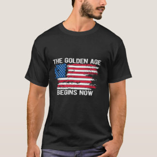 47 Trump Golden Aged Begins Inauguration USA Ameri T-Shirt