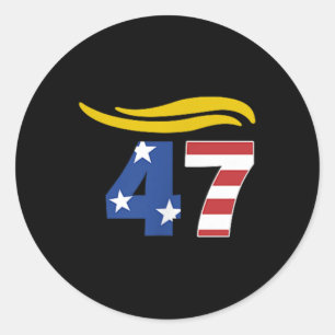 47 Trump Hair _1  Classic Round Sticker
