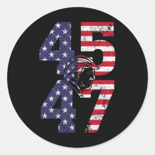 47 We The People 2024 Stand With American Flag 1 Classic Round Sticker