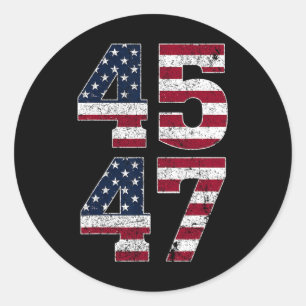 47 We The People 2024 Stand With American Flag Classic Round Sticker