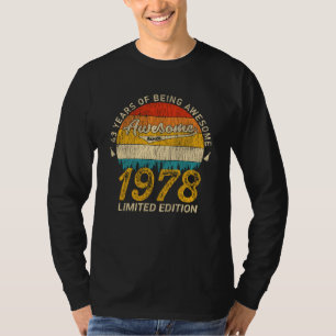 47 Year Old 1978 Retro Awesome 47th Birthday Gift T-Shirt