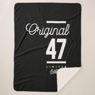 47 Years Old - 47th Birthday Funny Gift Sherpa Blanket